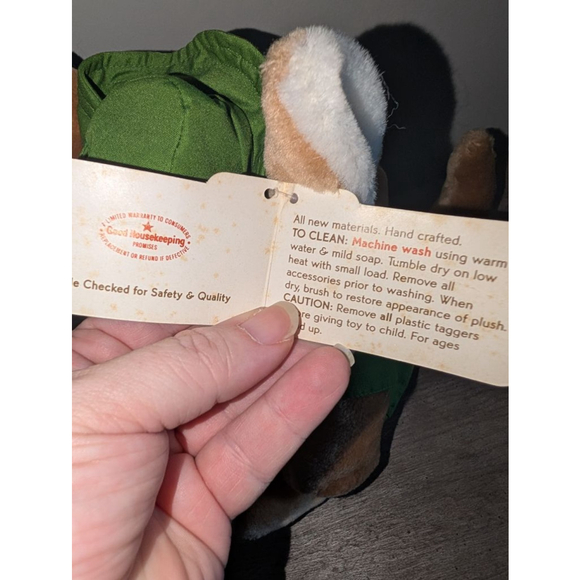 Boys Dakin Stuffed Animal Kangaroo Green Hat & Shirt One Size - Picture 4 of 7